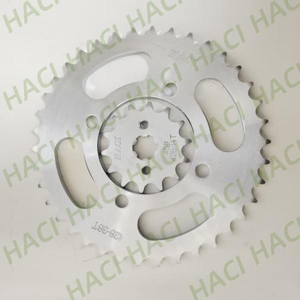 Cadena y piñón de motocicleta X-1 COMP, piezas de motocicleta de aleación de hierro