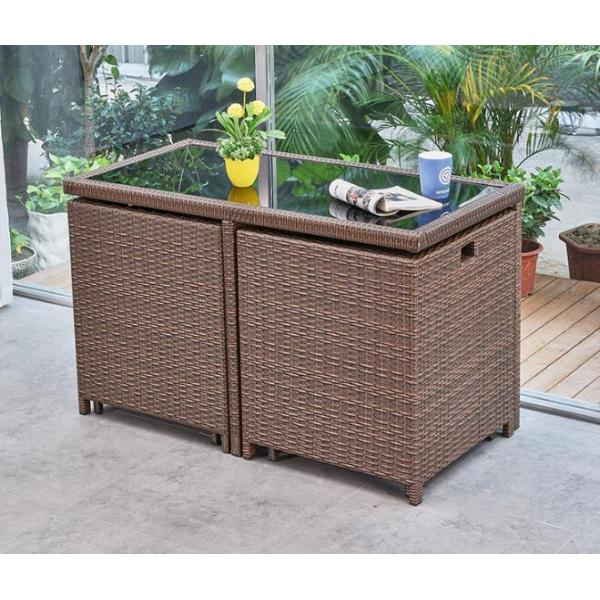 Leisure Modern PE Rattan Chair and table sets Aluminium Outdoor Garden wicker Chair