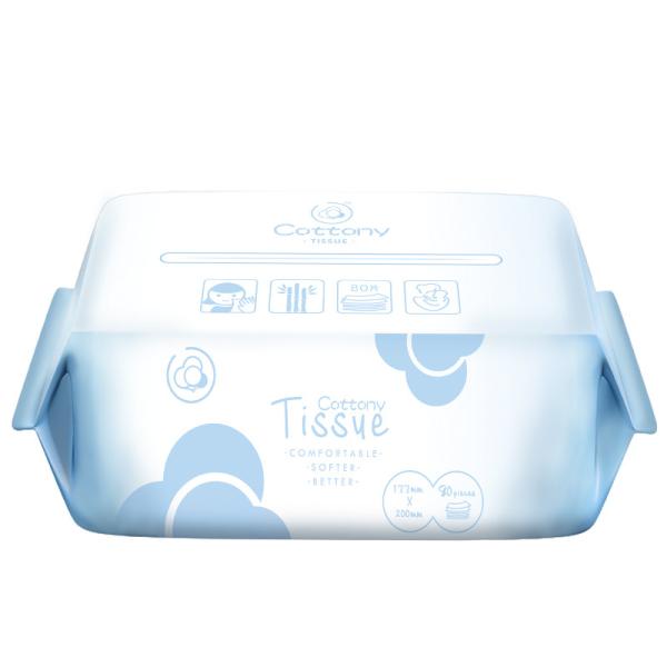 OEM / ODM Face Cleaning Wet And Dry Wipes , 100 Pure Cotton Dry Wet Tissue