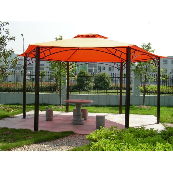 2.5*2.5*2.5M PVC Hexagonal Aluminum Canopy Gazebo Tent for Garden Outdoor Activities