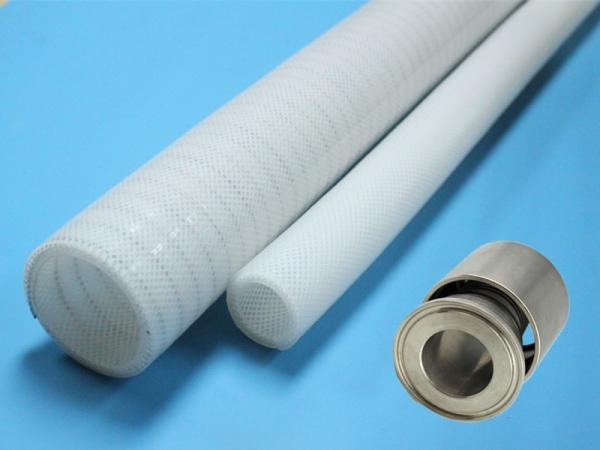 High Transparency Braid Reinforced Silicone Hose , FDA Silicone Tubing