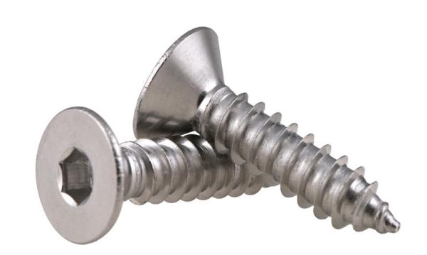 Countersunk Head Hex Drive Self - Tapping Screws Flat Head Socket Drive Pointed Screws