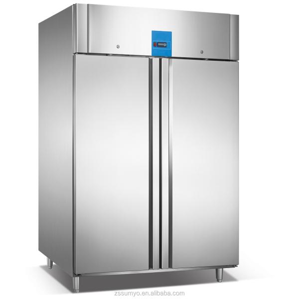 Cocina comercial Sistema vertical Refrigerador Inversor Refrigeración Congelador de doble puerta Restaurante Uso de cerveza Frutas Cristales Almacenamiento de puertas