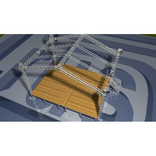 3 Level Adjustable Height 400KG Loading Capacity 4 X 8ft Anti-slip Waterproof Portable Stage Use in all kind of events