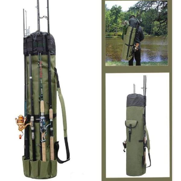 Pesca portátil Rod Case Bag da dobradura 600D Oxford dos esportes exteriores