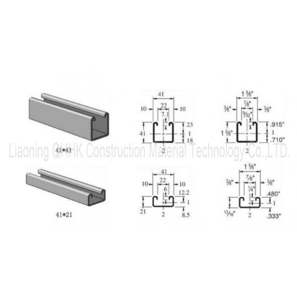 Anti Corrosion Galvanized Steel Square Tubing Z Channel 50mm To 80mm Width