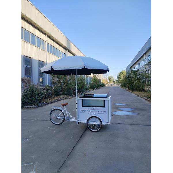 Electric Italian Ice Cream Push Cart Tricycle 220V/380V Voltage 220*87*240cmcm Size