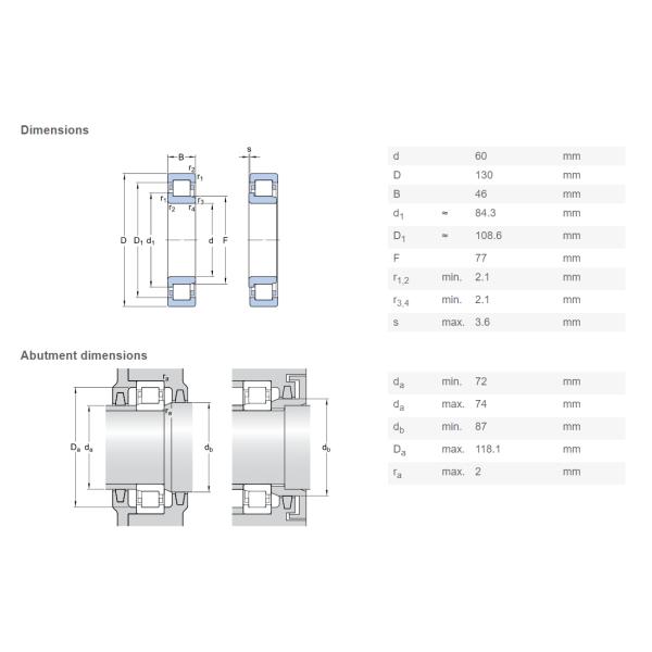 NJ2312 ECM C4 Single Row Cylindrical Roller Thrust Bearing For Engineering Machinery