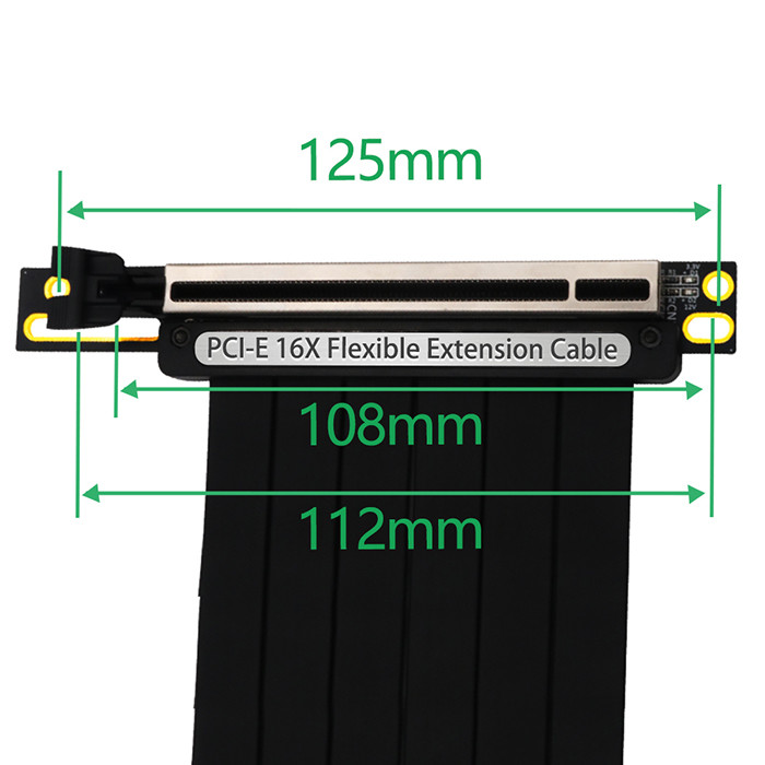 Степеней GUP PCI X16 PCIe 3,0 срочная 90 с СИД силы 3.3v/12v (20cm)