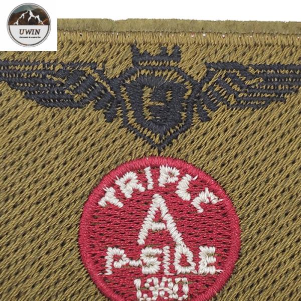 Army Green Custom Woven Patches / Iron On Uniform Patches Customized Logo