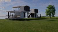 Cuadro de acero galvanizado expandible Casa cápsula prefabricada Oficina para Hotel 10T