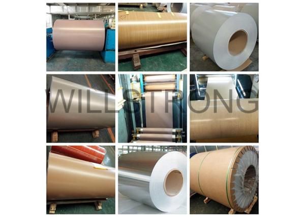 Colorful Polyester Coated Aluminium Sheet  For Wall Decoration 20mm ~ 1650mm Width
