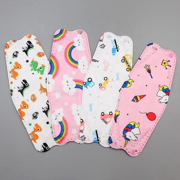 Colourful Clean Breathable KF94 Cover Mask Fish Mouth Willow Leaf Shape