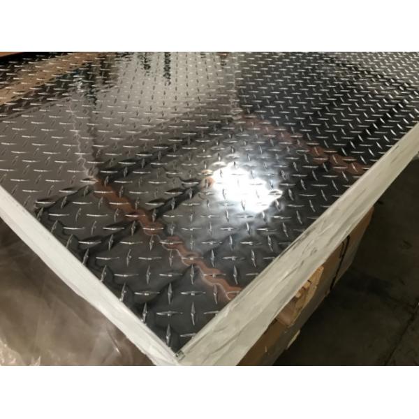 Bright Aluminum Diamond Plate / Mirror Finish Checker Anti Skid Plate