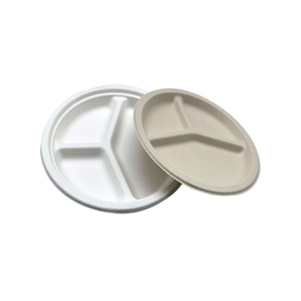 φ225×18mm 16 Grams Biodegradable Sugarcane Bagasse Plates