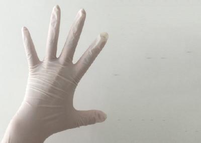 Non Toxic White Surgical Gloves , Vinyl Exam Gloves Net Weight 4.0-5.5g