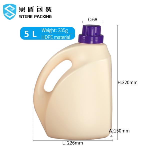 59mm Empty Laundry Detergent Jugs Bottle For Dishwashing Liquid 235g
