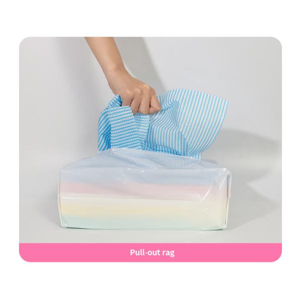 ODM Blue Disposable Dish Cloths On A Roll Nonwoven Disposable Washcloths For Dishes