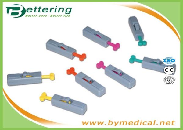Auto Button Type Safety Lancet Sterile Blood Sample Needle Asepsis Blood Collector Measurement of blood glucose
