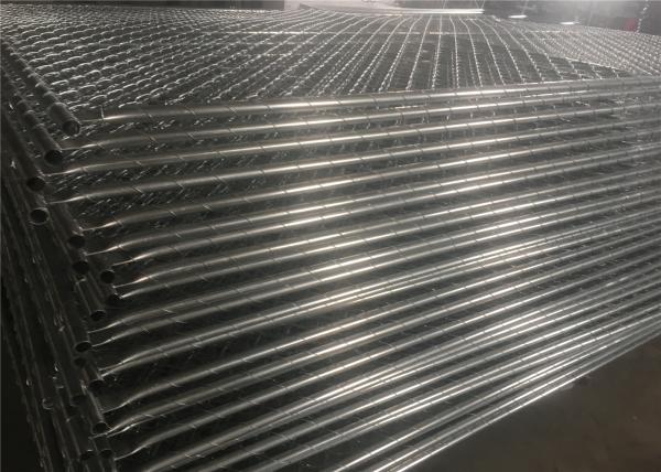 16GA/ 1.6mm thick  1⅗(40mm) pipes cross brace chain wire mesh 2x2 (50mm x 50mm) 8ftx12ft construction temp fence