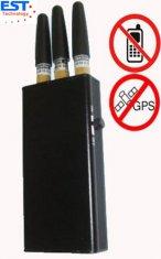 24dbm GPS Signal Jammer EST-808KC , GSM / CDMA Cellphone Signal Blocker With 3 Antenna