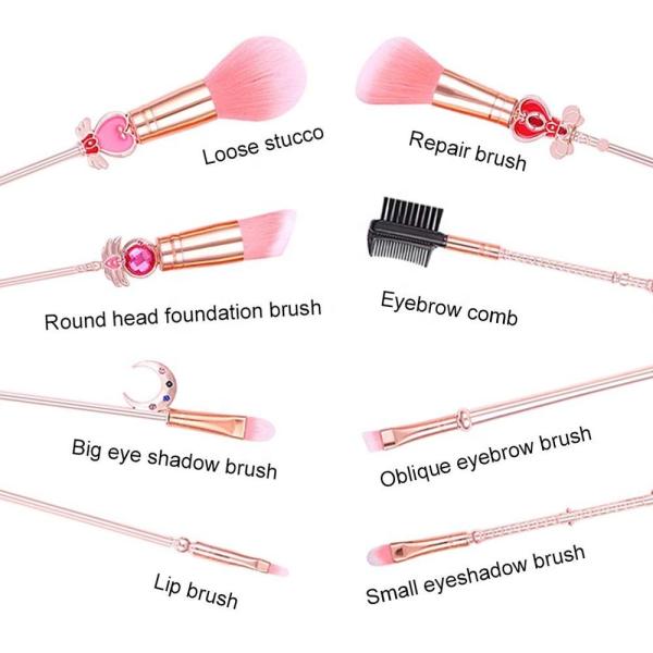 Lovely Cartoon Style Sailor Moon Makeup Brush Set Cosmetic Powder Skin Friendly