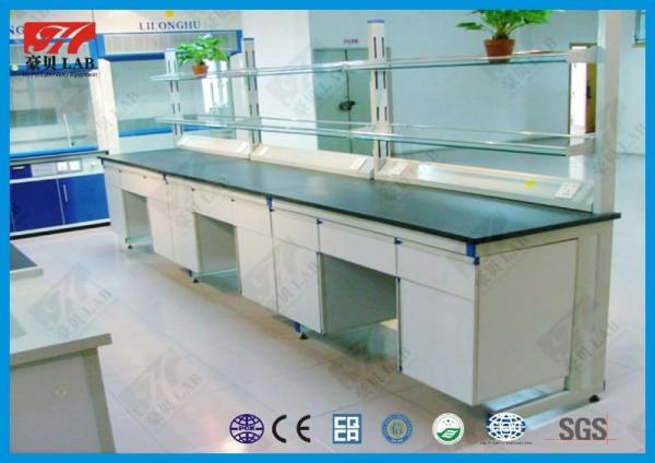 Modern Alkali Resistant Biology Lab Bench Wall Mounted 18mm Thick MDF