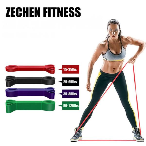 64mm Workout Pure Latex Loop Resistance Bands Set 2080mm For Gym Fitness
