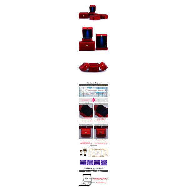 Jewelry Package Hanhong Custom Luxury Crown LED Box for Bracelets Necklaces and Rings