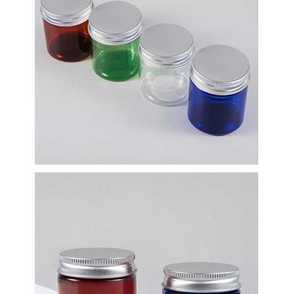 o cosmético plástico de 2oz 4oz 8oz range liso preto dos tampões de alumínio claros do ANIMAL DE ESTIMAÇÃO alinhado