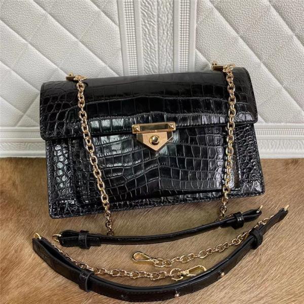 Authentic Crocodile Belly Skin Women Flap Purse Genuine Alligator Leather Lady Messenger Bag Female Single Shoulder Bag