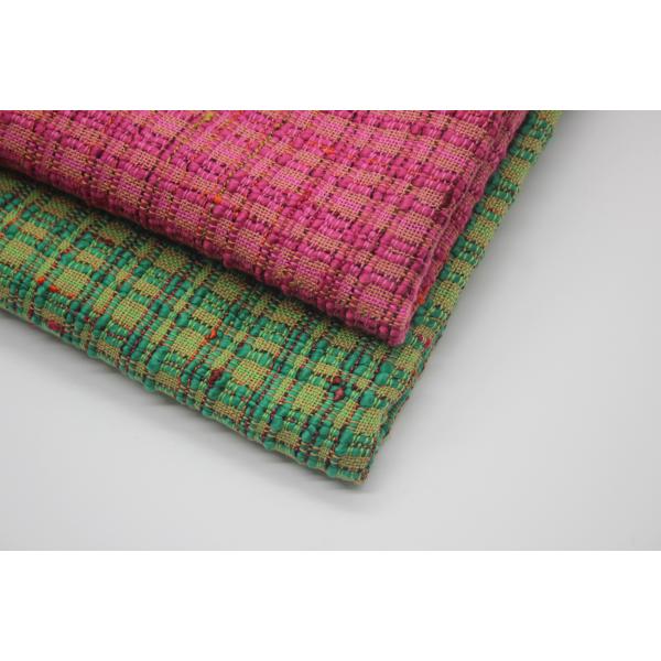Stock Luxury New Design 100 Polyester Yarn Dyed Tweed Fabric for Plus Size Women's Dresses Coat Men's Clothing Pants
