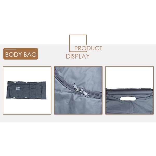 Heavy Duty Medical Funeral Biodegradable PVC Corpse Dead Body Bag For Cadaver, Virus Infected Patient Black Body Mortuar