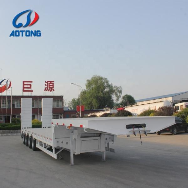 Lowbed Semi-Trailer for Heavy Road Equipment 4 Axles 12.5m 40 Feet Tire 245/70r19.5