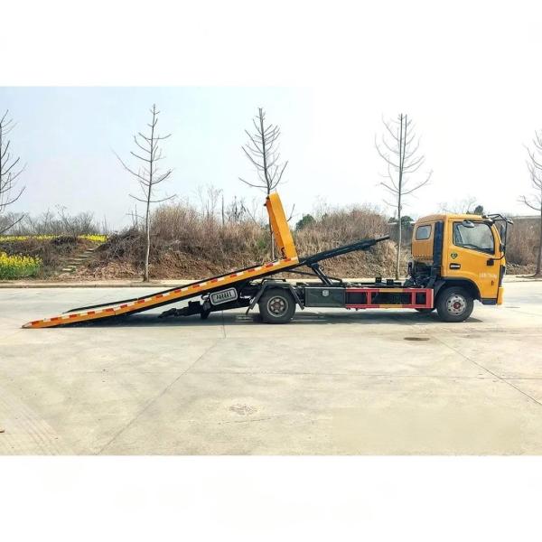 DFAC 6 Wheels Road Recovery Flatbed Wwrecker Tow Truck with Crane