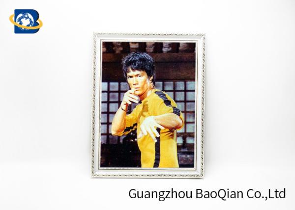 Customized Lenticular 3D Pictures Stereograph Printing Flip Bruce Lee Animation Picture