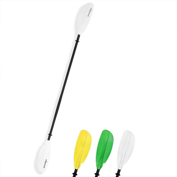OEM Woowave Aluminum 2 Pieces Paddle Fiber Glass Kayak Paddles for Fishing Canoe Paddle