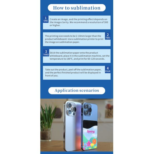 ZELOYAUT Wholesale Sublimation Blank Promotion Business Gifts Pu Sublimation Phone Card Holder Custom logo Card Holder Wallet