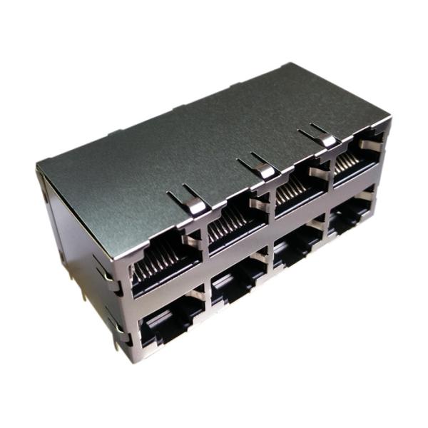 GA2X-2488S-50C5 8P8C RJ45 Modular Jack Ganged 2×4 Ports