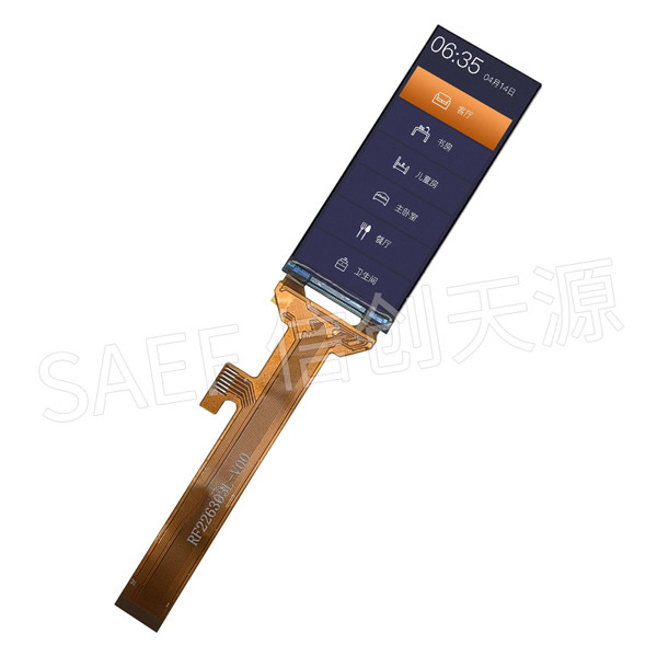 Tamaño delgado 2,26 pulgadas TFT pantalla LCD 200x480 puntos Resolución SPI MCU Interfaz QSPI