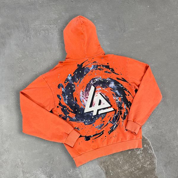 Factory Vintage Sun Faded Washed Thick Cotton Hoodies Custom Logo Men Distressed Oversized Fit Zip up Screen Print Hoodie