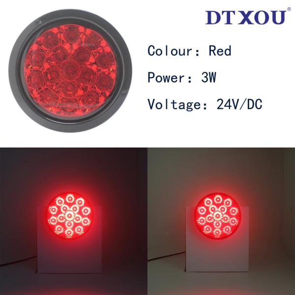 Cheap price 4'' round truck led tail light 12V/24V/10-30V