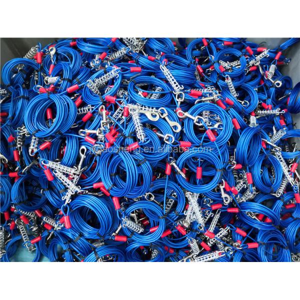 Outdoor High Carbon Steel Retractable Dog Tie Out Cable with 4.41 KN Breaking Strength and Customizable Length