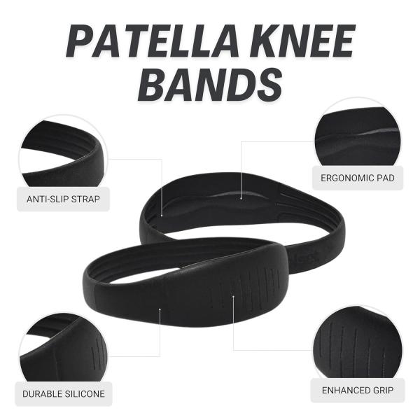 Patellar Tendon Support Strap, Patella Stabilizer Pain Make Knee Band Pain Relief Comfortable Silicone Knee Brace Pads For Running Jumpers Sports Football Volleyball Basketball Men Women