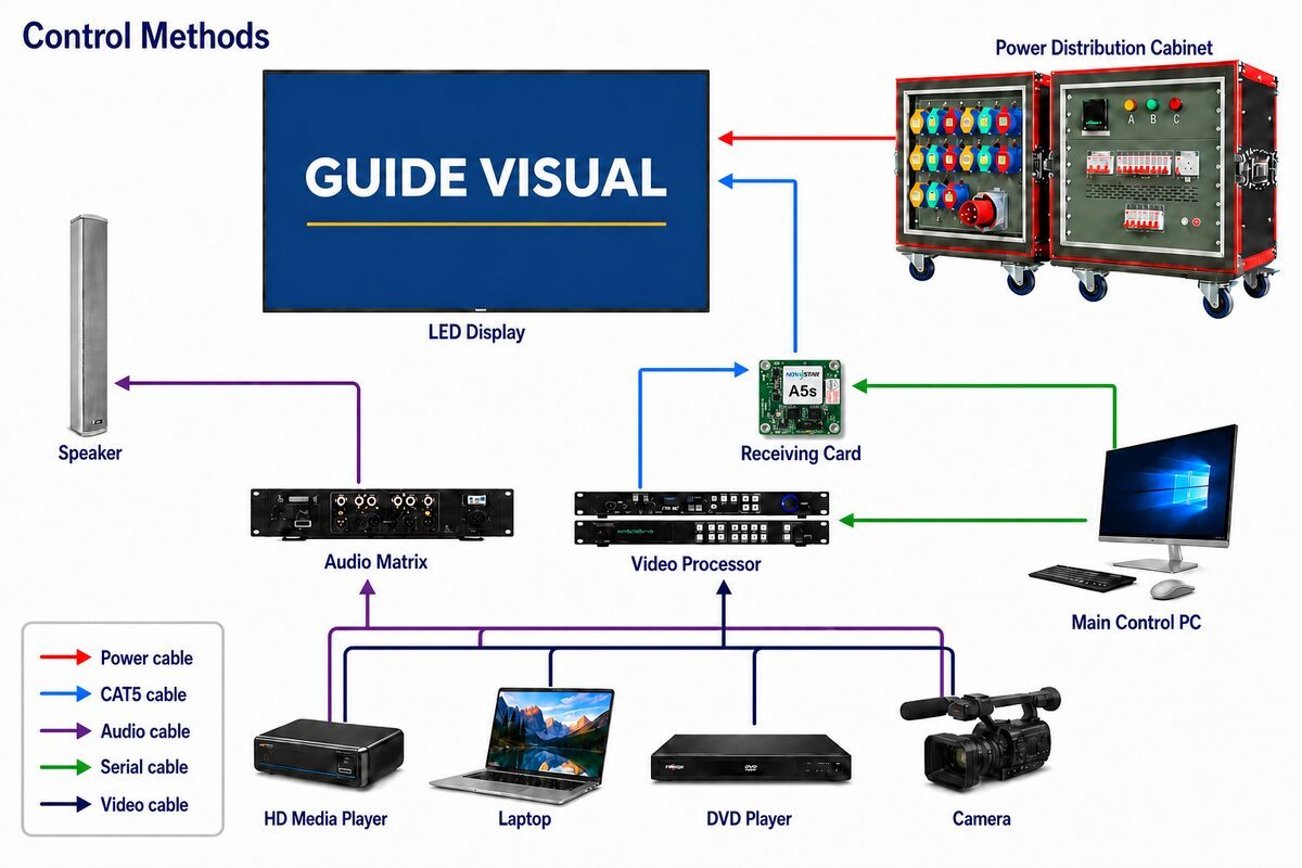 Guide Visual GS curve p3.91 p4.81 Professional Rental LED Display for Indoor and Outdoor Stage Performances