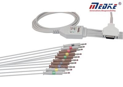 Cabo da máquina do ECG de Undetachable da banana 4,0 de Fukuda Denshi