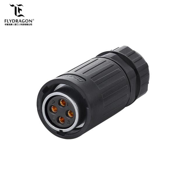 YA Series M20 4Pin Automotive Electrical Connector IP67 Zinc Alloy Shell Male Plug Self Locking Socket for Power Cable