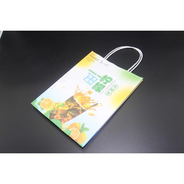 High Quality Milk Tea Takeaway Bags Customized Paper Gift Bags With Own Badge