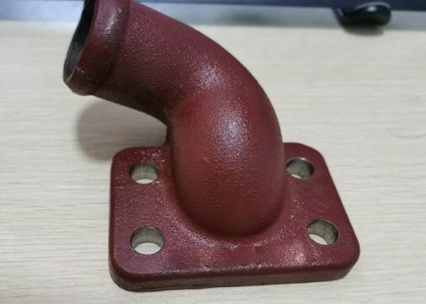 Cast Iron Elbow Pipe Painted In Red HT250 Green Sand Casting