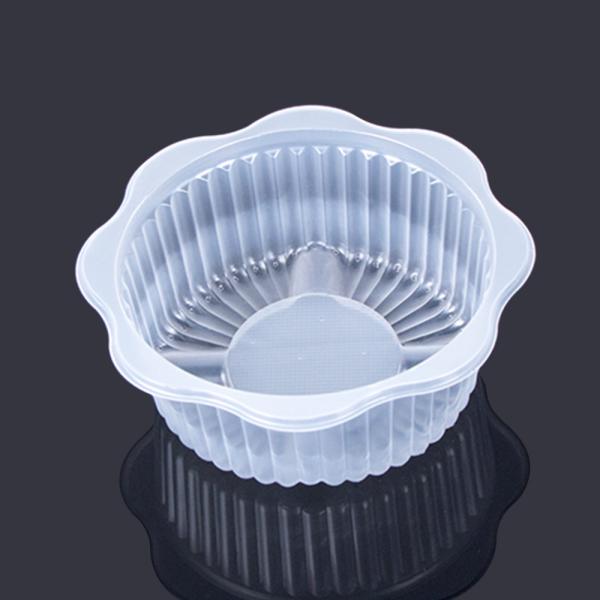 White φ7*3cm Mooncake Plastic Pastry Packaging